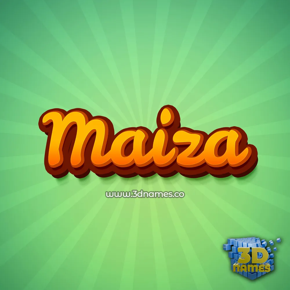maiza in Green Rays style - 3D name wallpaper