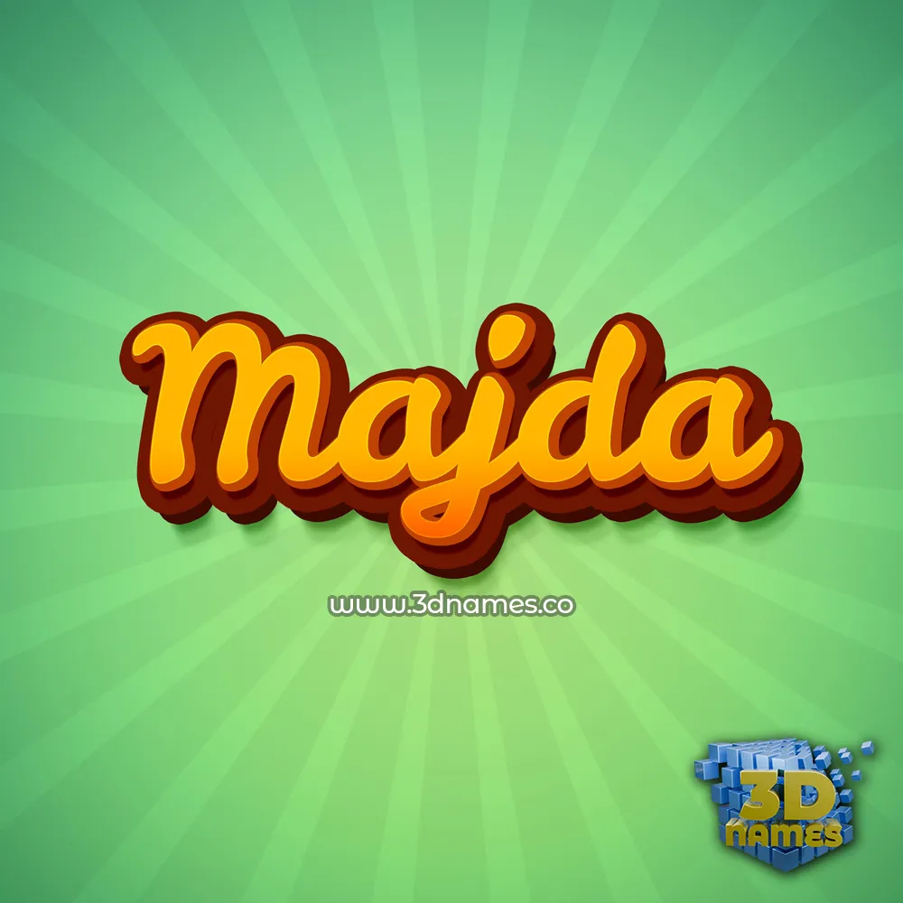 majda in Green Rays style - 3D name wallpaper