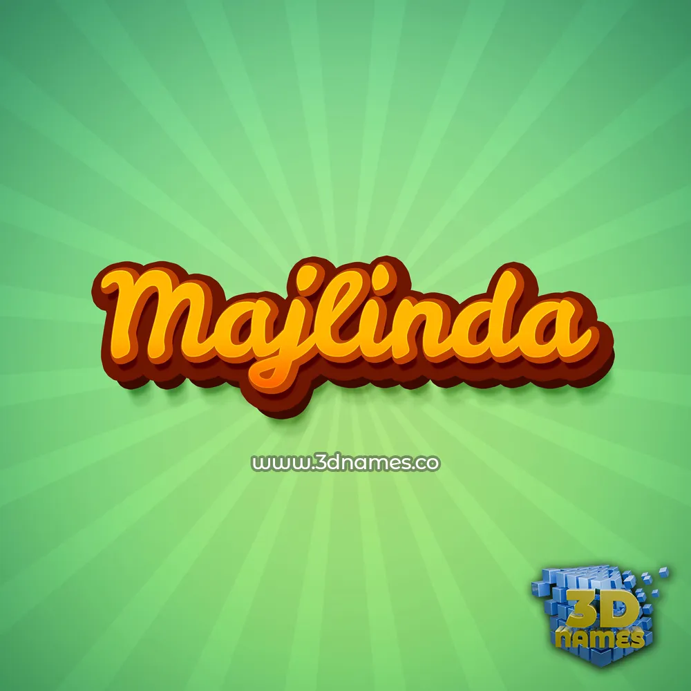 majlinda in Green Rays style - 3D name wallpaper