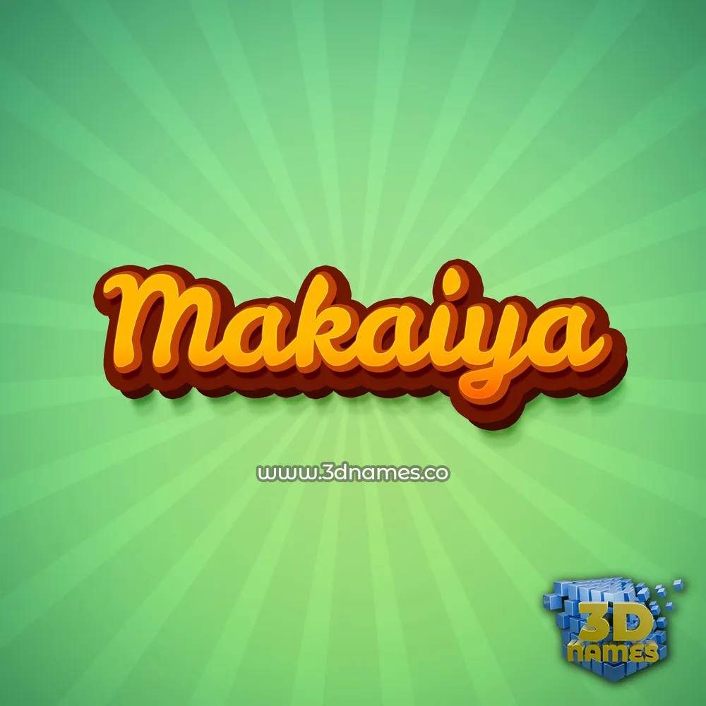 makaiya in Green Rays style - 3D name wallpaper