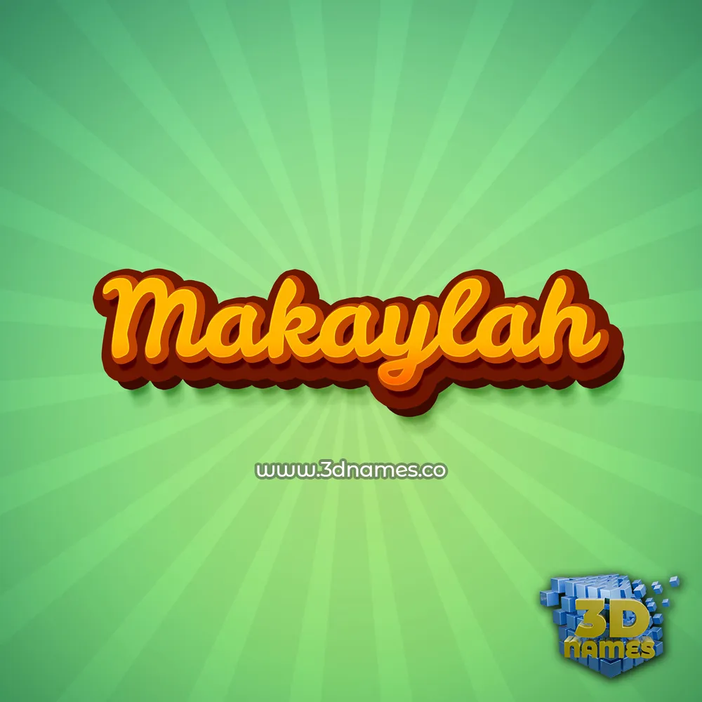 makaylah in Green Rays style - 3D name wallpaper
