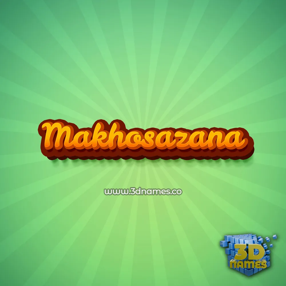 makhosazana in Green Rays style - 3D name wallpaper