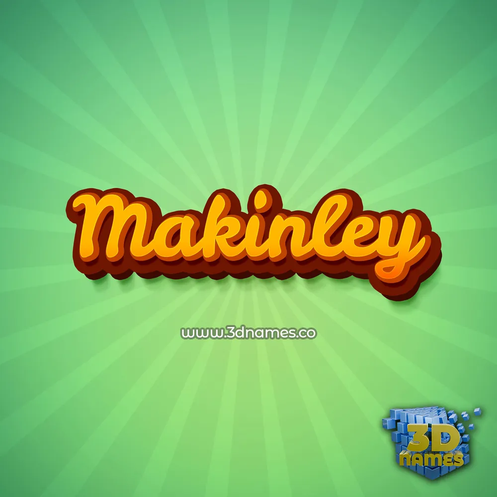 makinley in Green Rays style - 3D name wallpaper