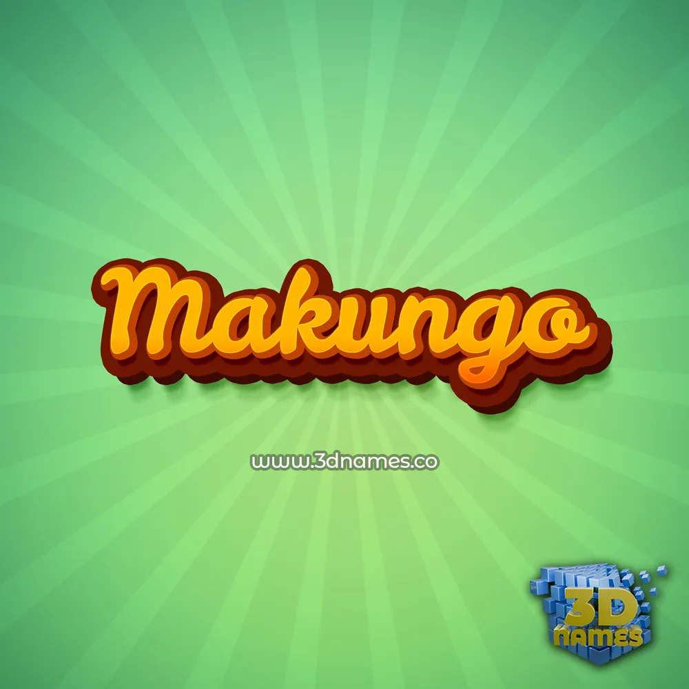 makungo in Green Rays style - 3D name wallpaper
