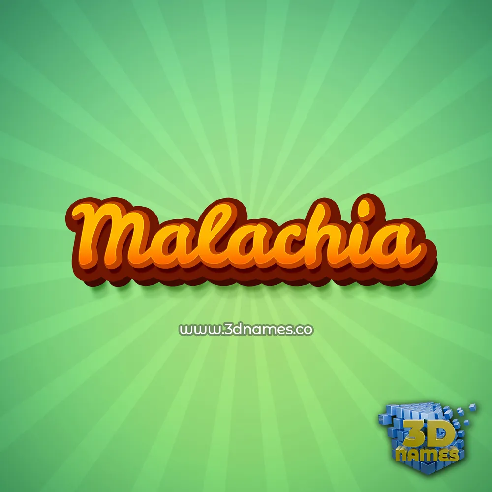 malachia in Green Rays style - 3D name wallpaper