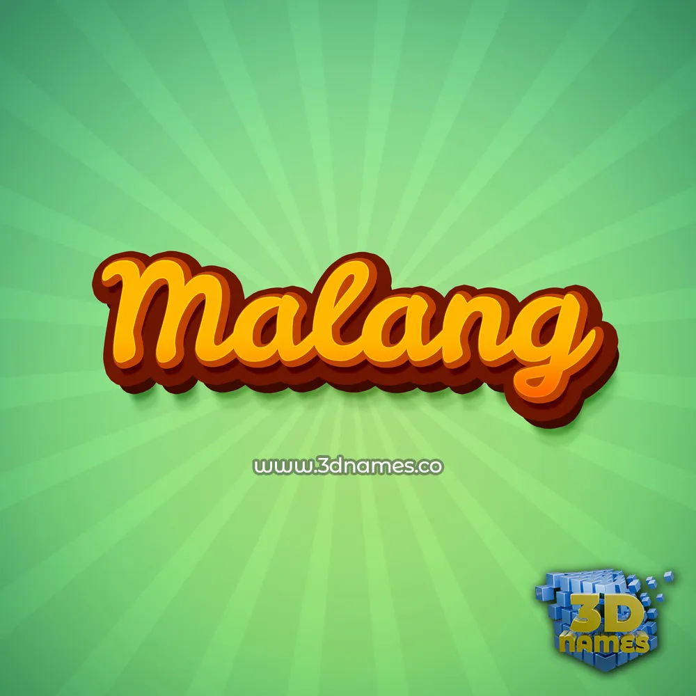 malang in Green Rays style - 3D name wallpaper