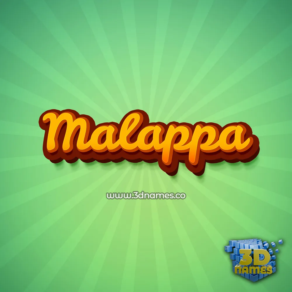 malappa in Green Rays style - 3D name wallpaper