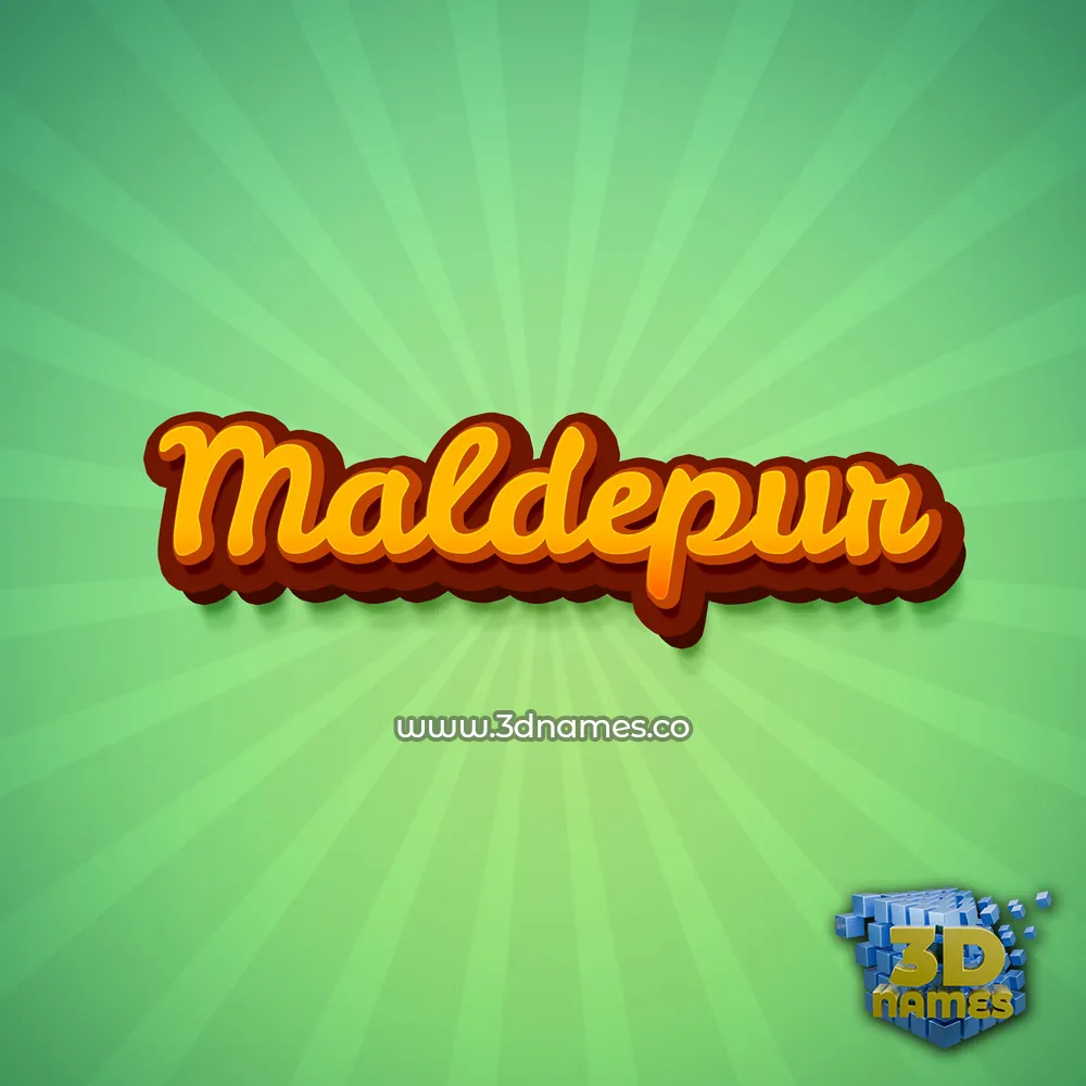 maldepur in Green Rays style - 3D name wallpaper