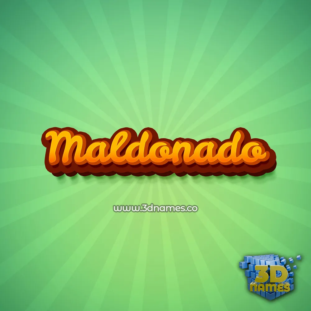 maldonado in Green Rays style - 3D name wallpaper