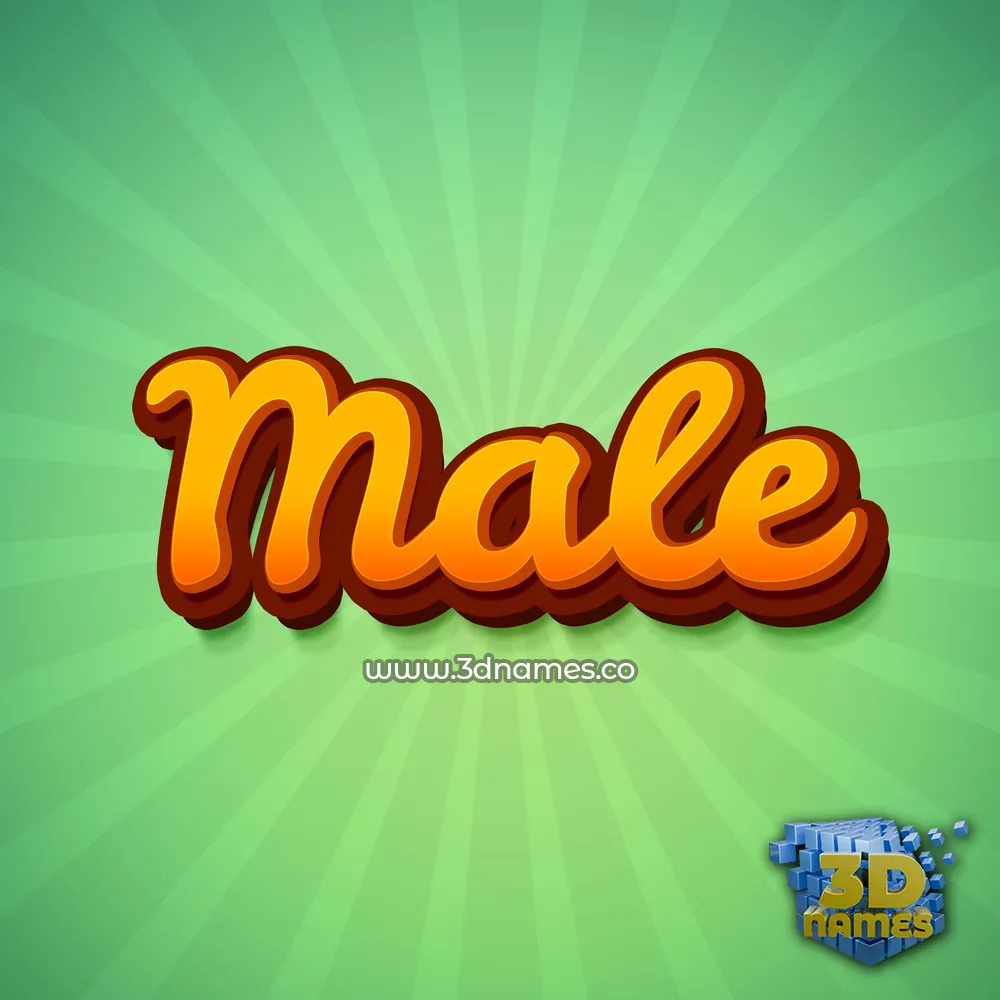male in Green Rays style - 3D name wallpaper
