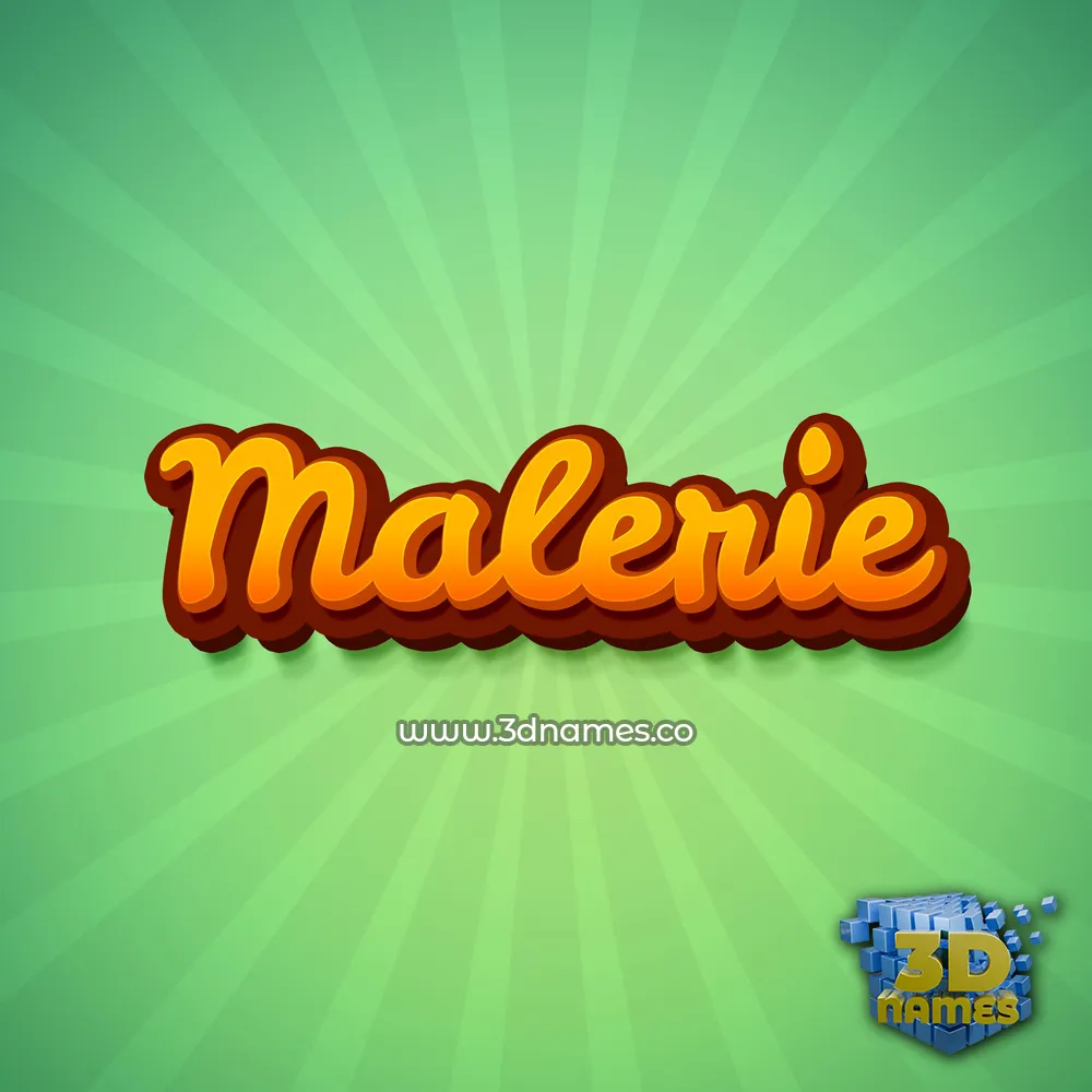 malerie in Green Rays style - 3D name wallpaper