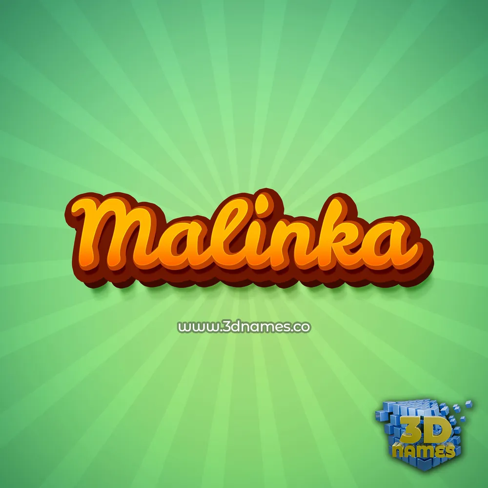 malinka in Green Rays style - 3D name wallpaper