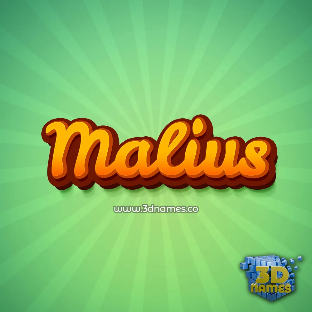 malius in Green Rays style - 3D name wallpaper