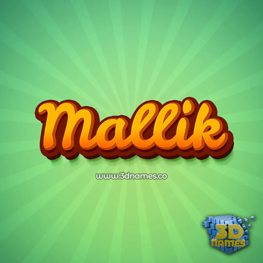 mallik in Green Rays style - 3D name wallpaper
