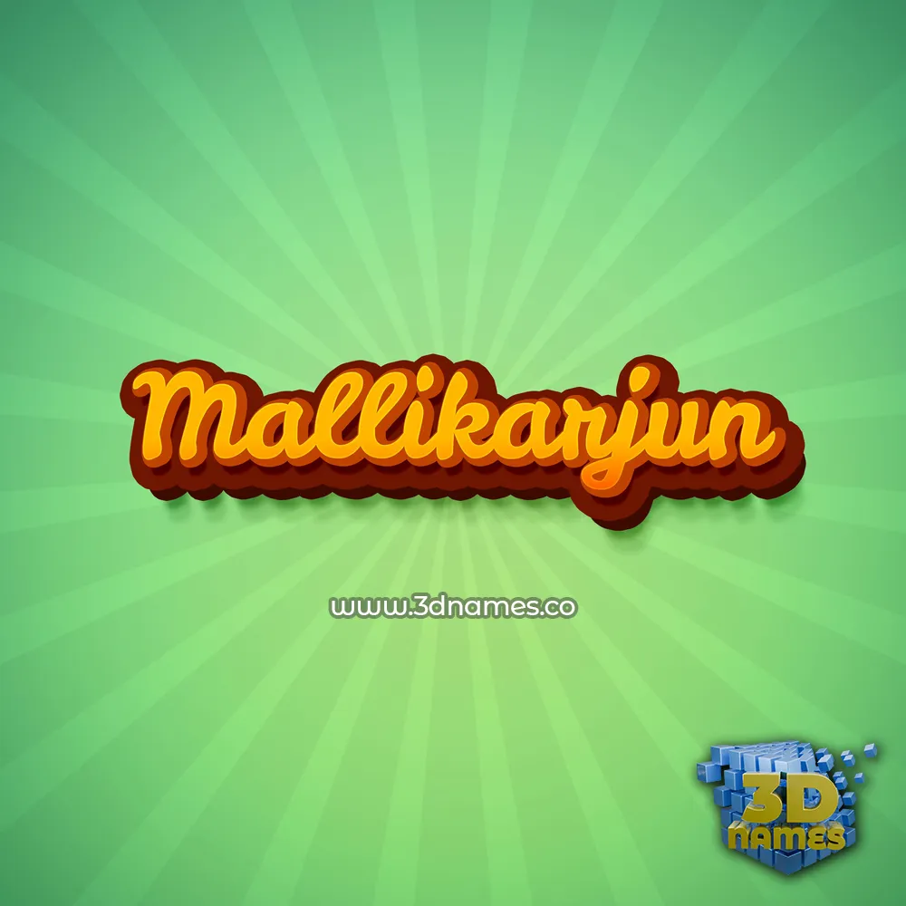 mallikarjun in Green Rays style - 3D name wallpaper