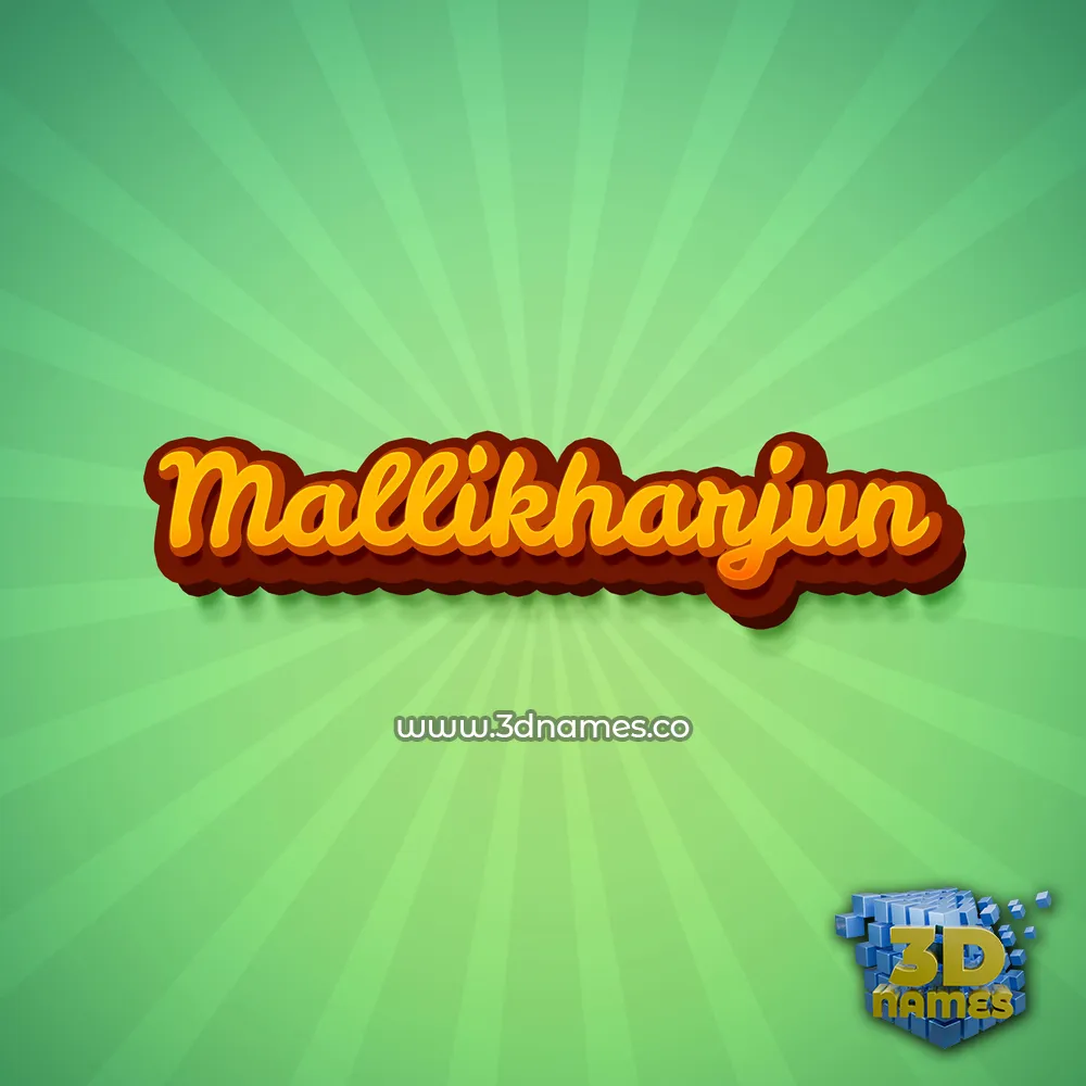 mallikharjun in Green Rays style - 3D name wallpaper