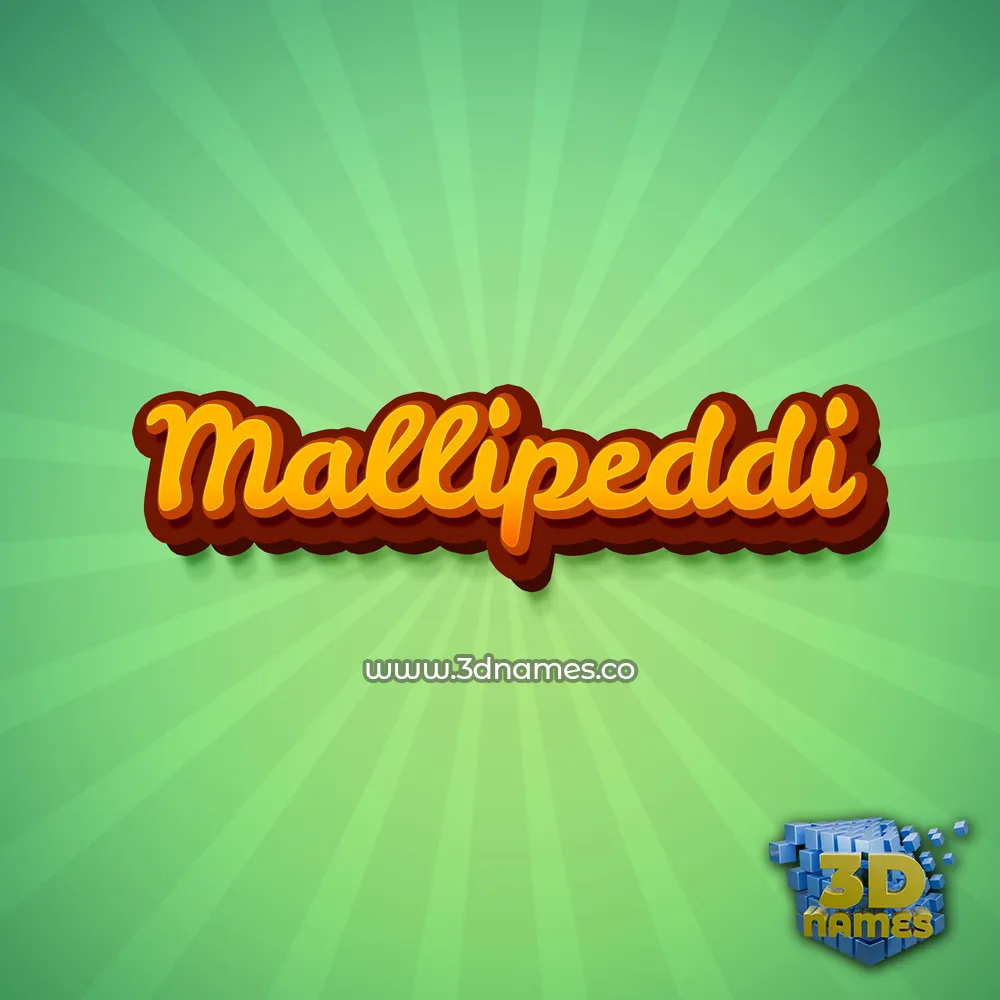 mallipeddi in Green Rays style - 3D name wallpaper