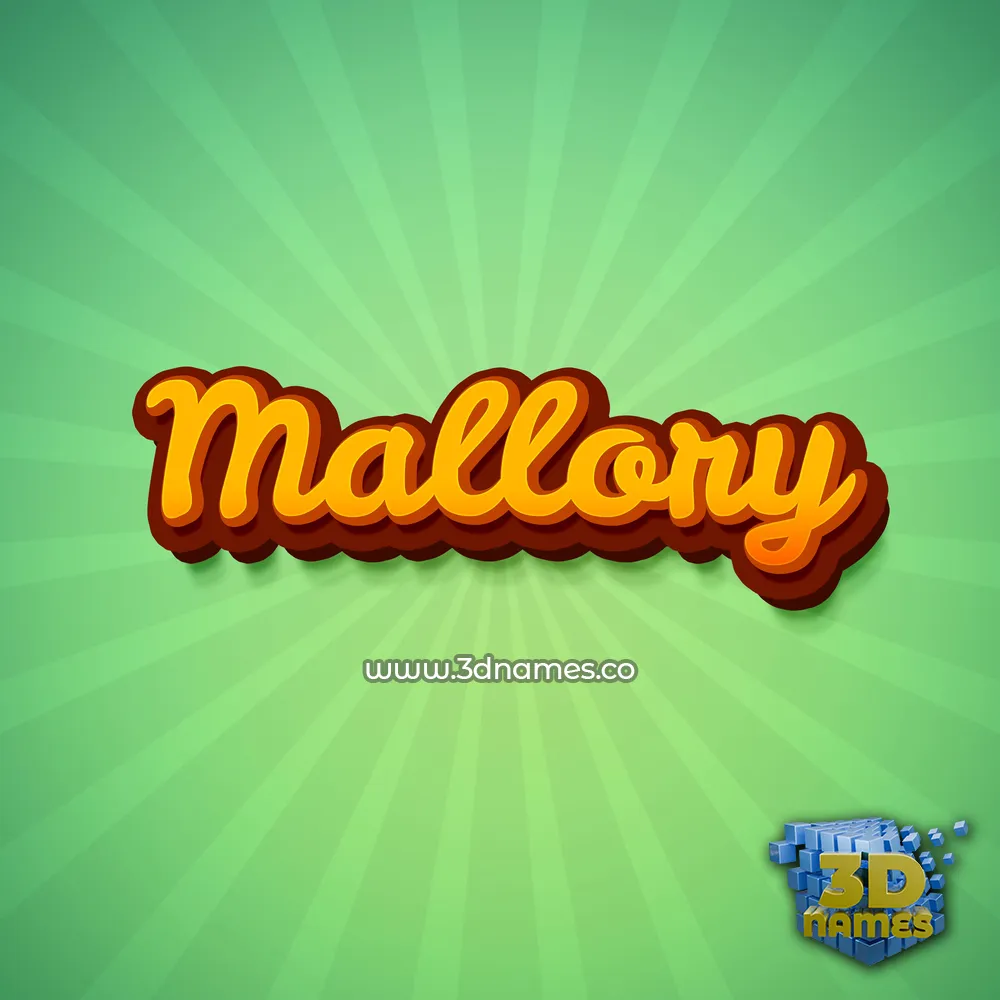 mallory in Green Rays style - 3D name wallpaper