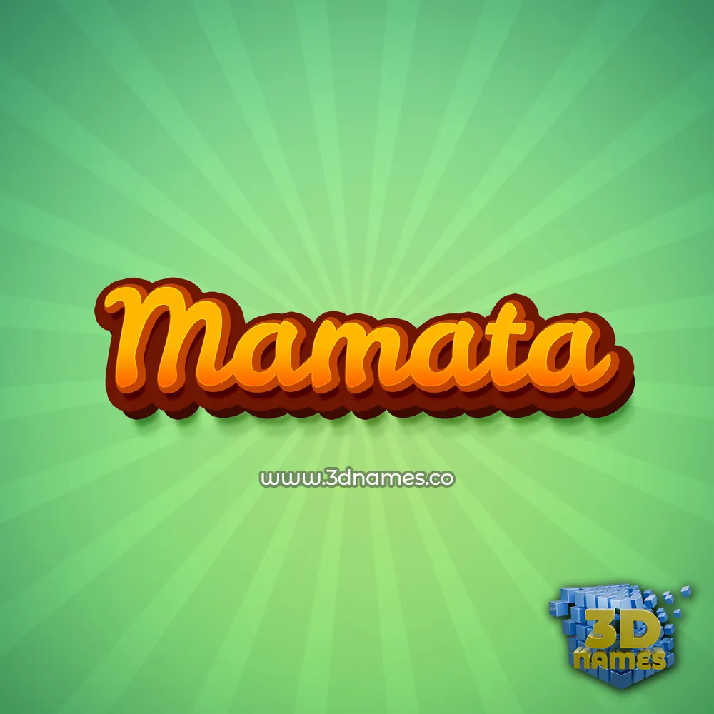 mamata in Green Rays style - 3D name wallpaper