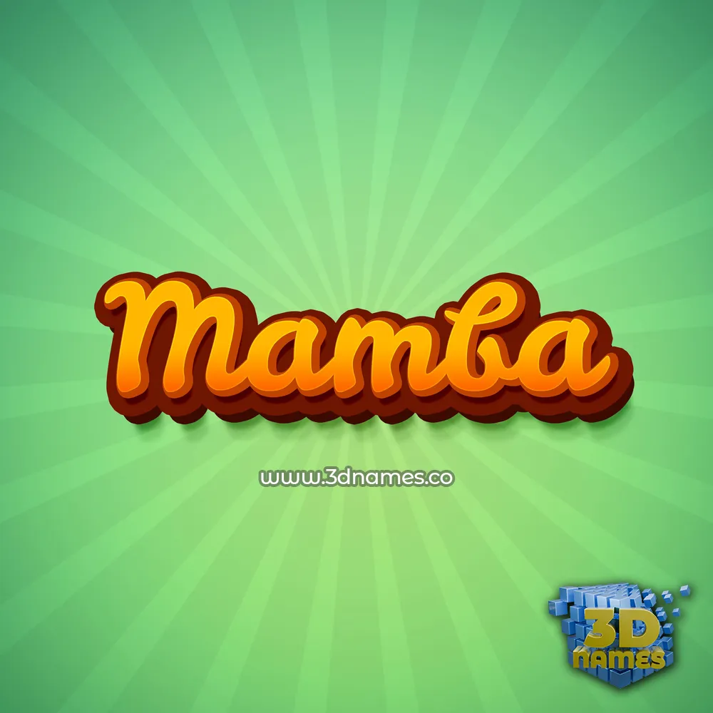 mamba in Green Rays style - 3D name wallpaper