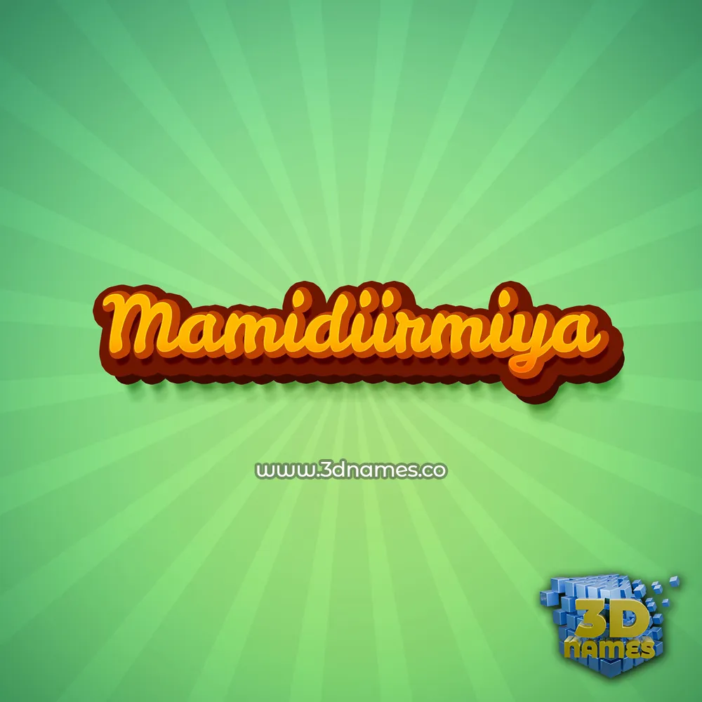 mamidiirmiya in Green Rays style - 3D name wallpaper