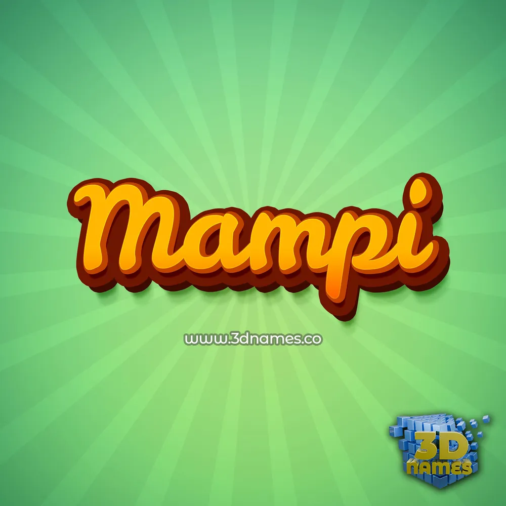 mampi in Green Rays style - 3D name wallpaper