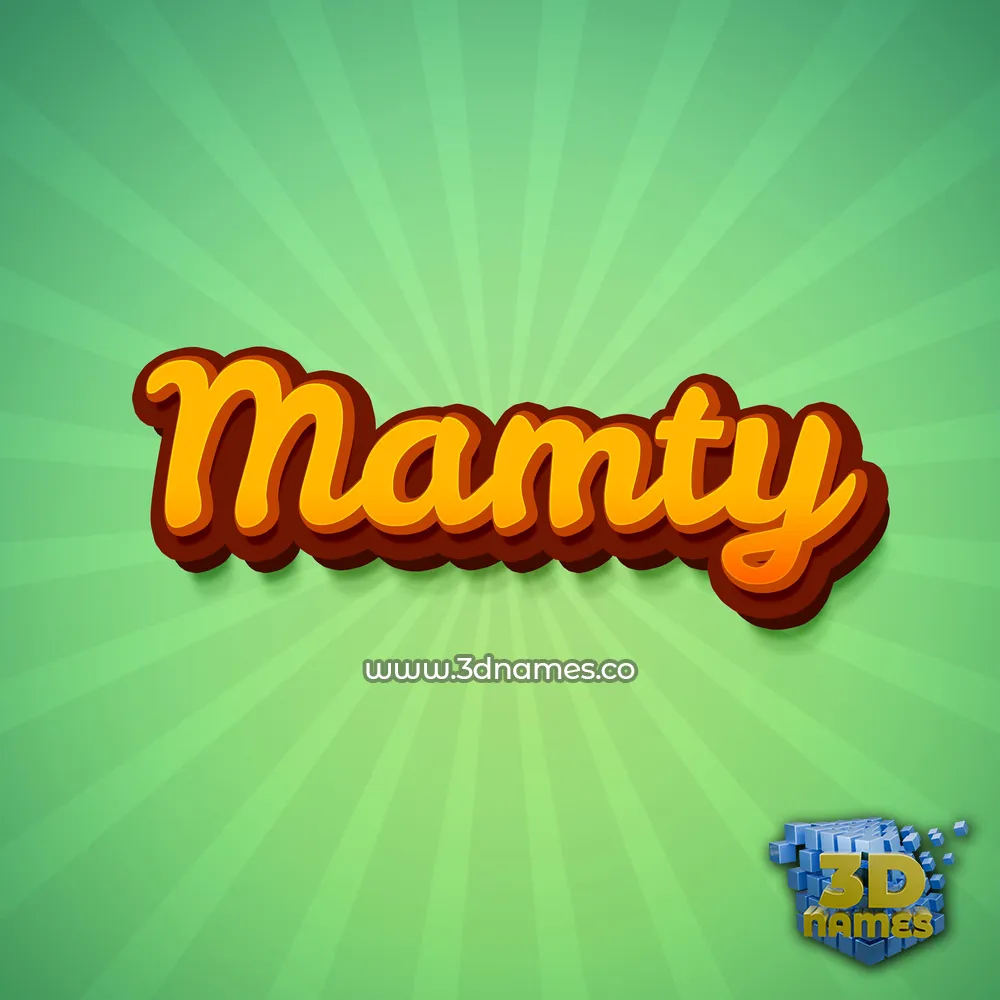 mamty in Green Rays style - 3D name wallpaper