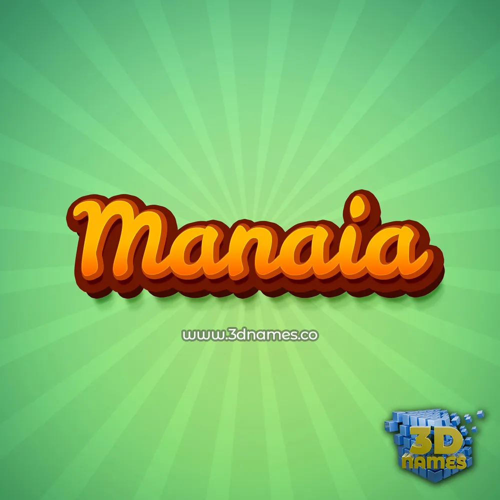 manaia in Green Rays style - 3D name wallpaper
