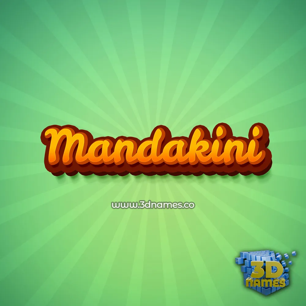 mandakini in Green Rays style - 3D name wallpaper