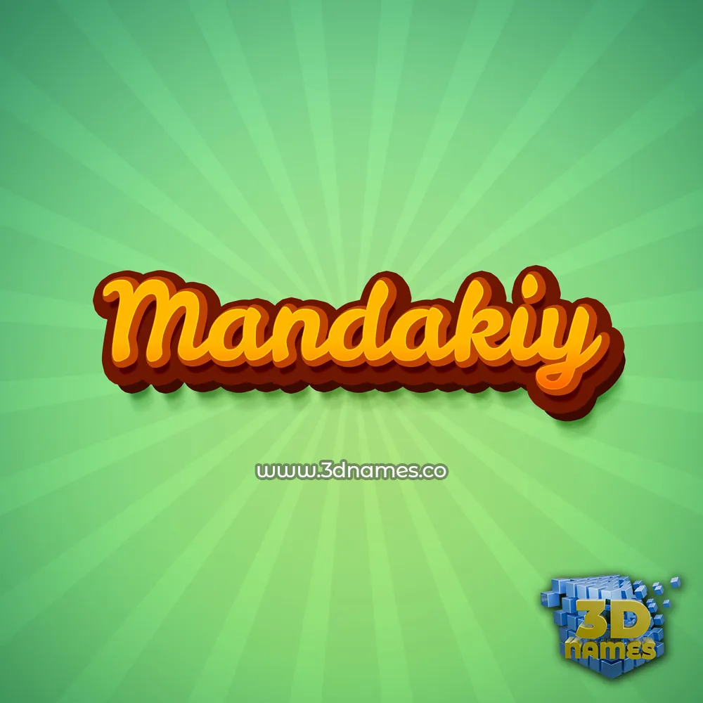 mandakiy in Green Rays style - 3D name wallpaper