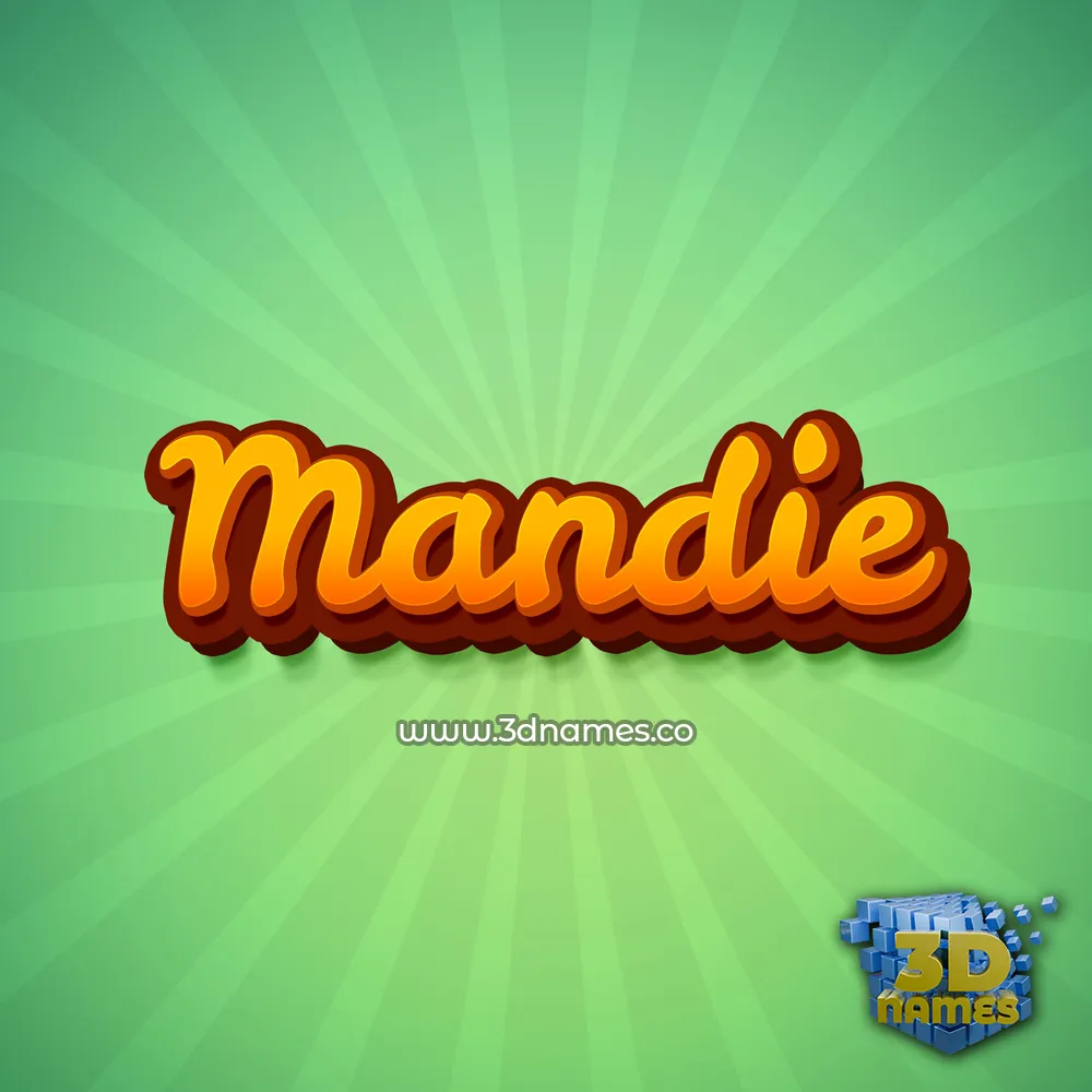 mandie in Green Rays style - 3D name wallpaper