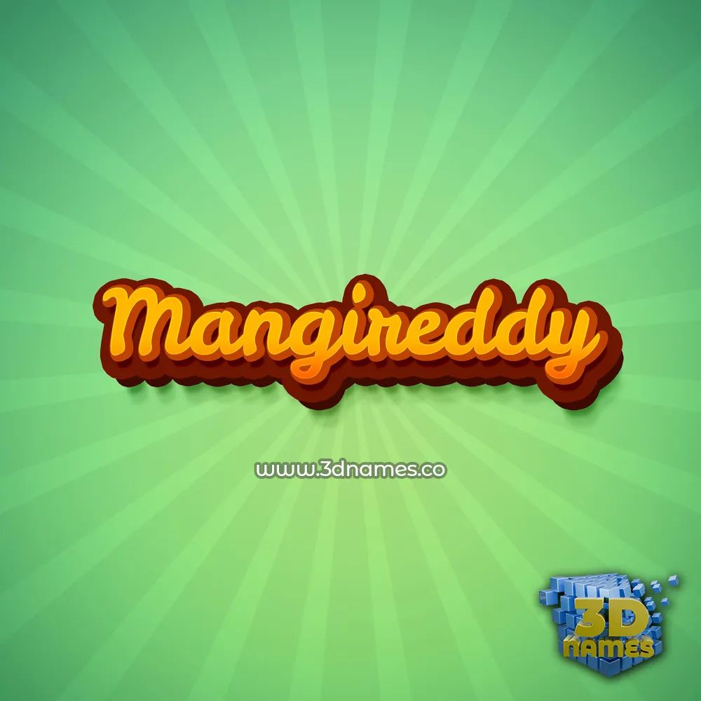 mangireddy in Green Rays style - 3D name wallpaper