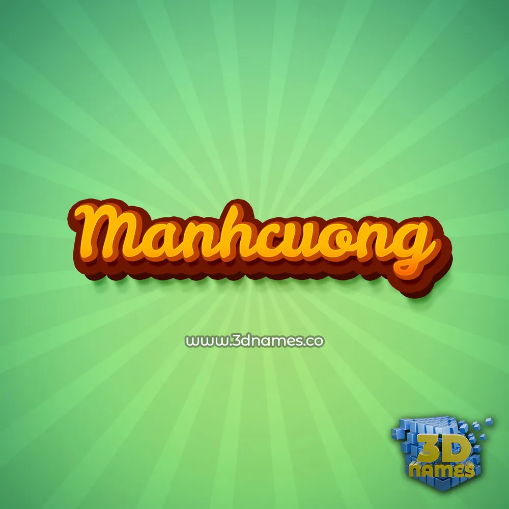 manhcuong in Green Rays style - 3D name wallpaper