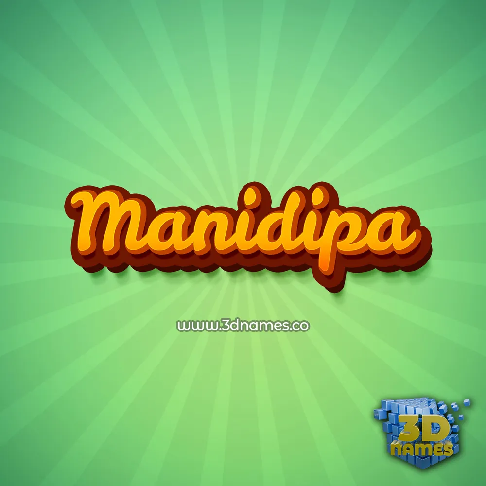 manidipa in Green Rays style - 3D name wallpaper