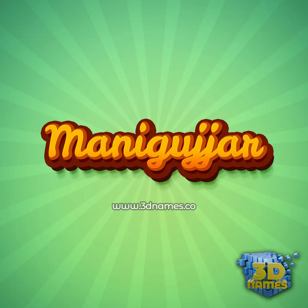 manigujjar in Green Rays style - 3D name wallpaper