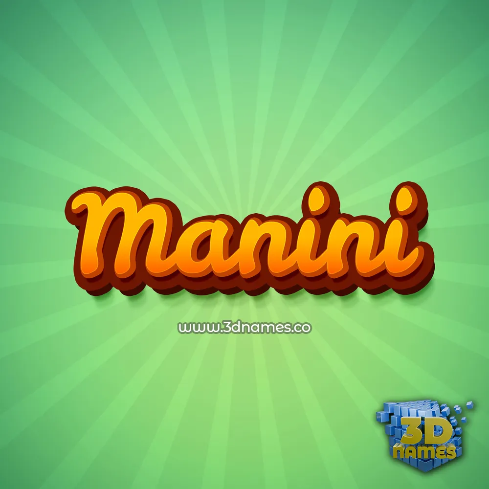 manini in Green Rays style - 3D name wallpaper