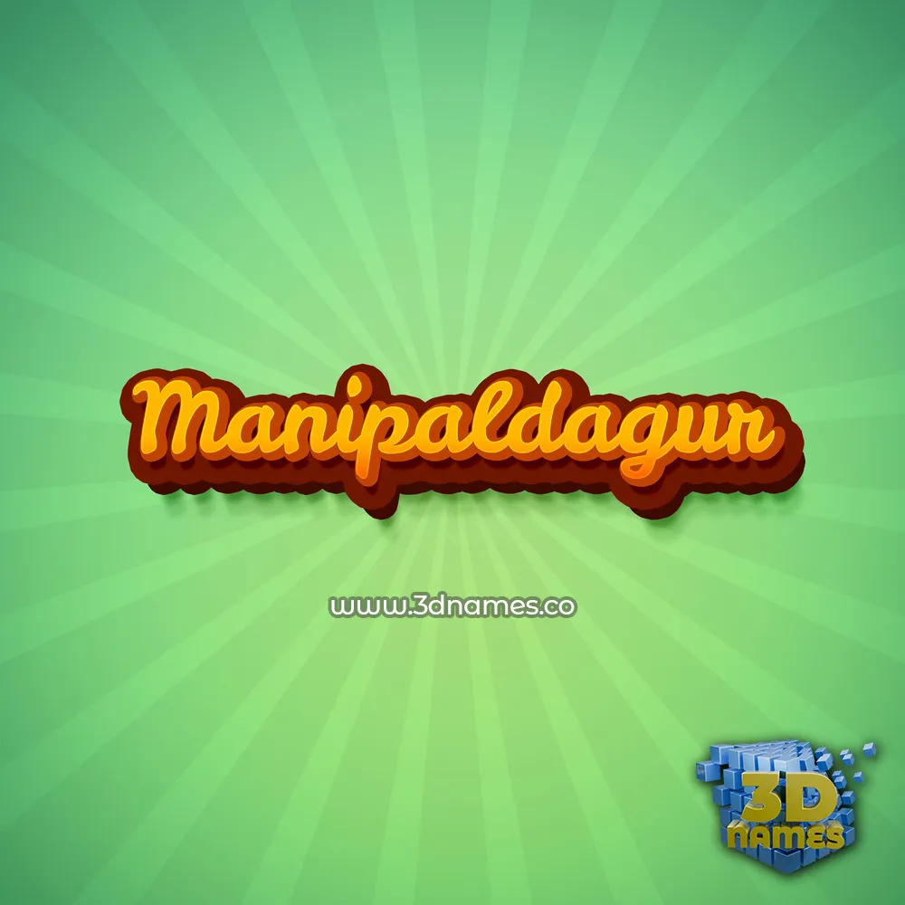 manipaldagur in Green Rays style - 3D name wallpaper