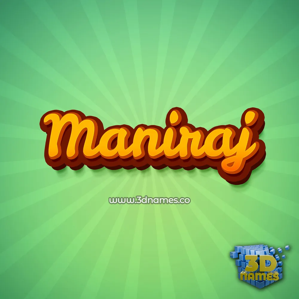 maniraj in Green Rays style - 3D name wallpaper