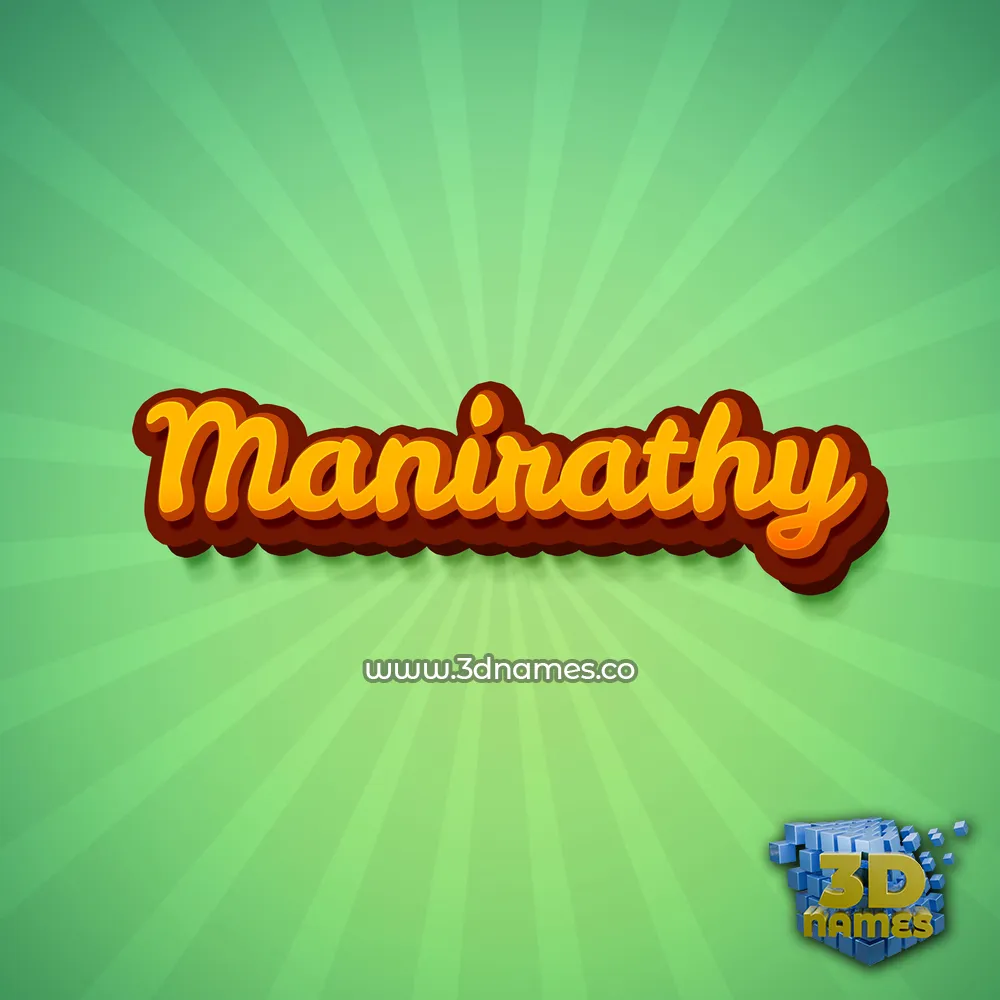 manirathy in Green Rays style - 3D name wallpaper