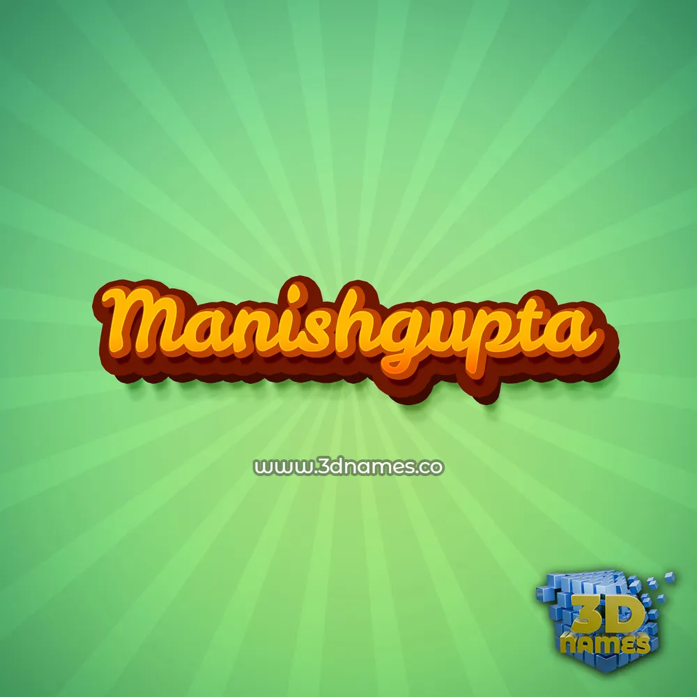 manishgupta in Green Rays style - 3D name wallpaper