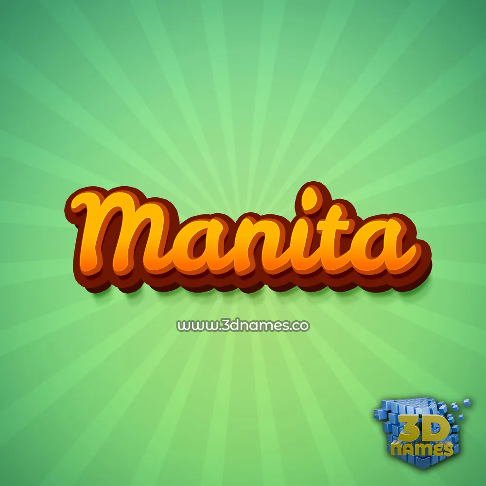 manita in Green Rays style - 3D name wallpaper
