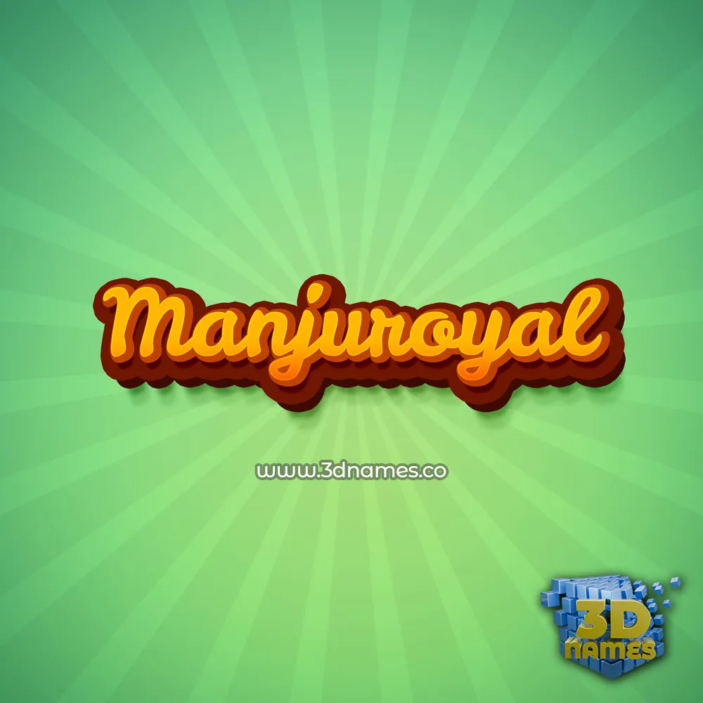 manjuroyal in Green Rays style - 3D name wallpaper