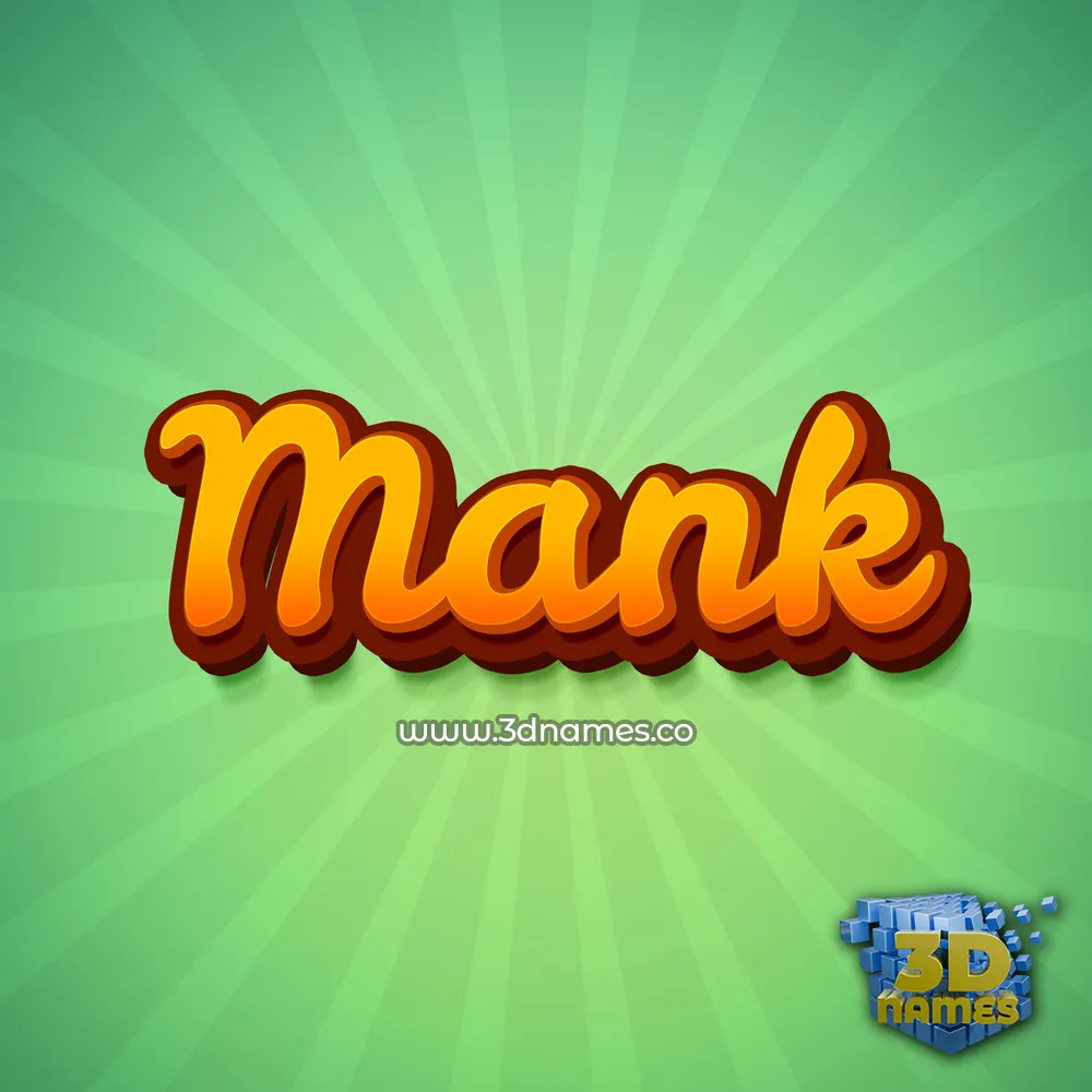 mank in Green Rays style - 3D name wallpaper