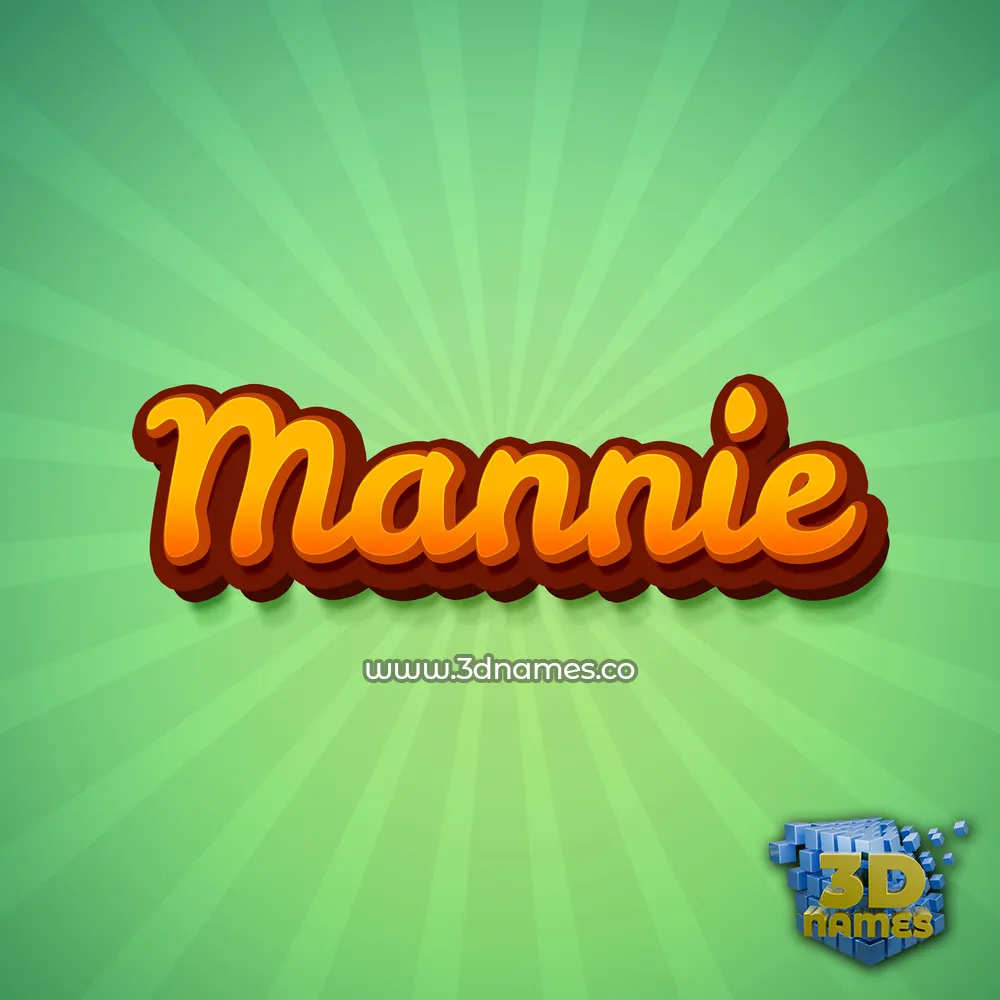 mannie in Green Rays style - 3D name wallpaper