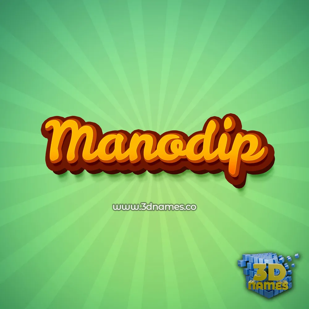 manodip in Green Rays style - 3D name wallpaper