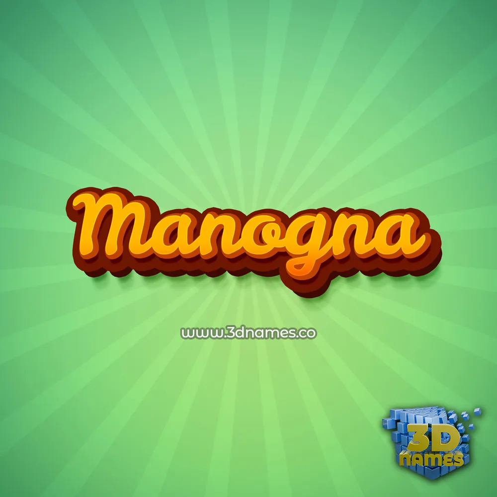manogna in Green Rays style - 3D name wallpaper