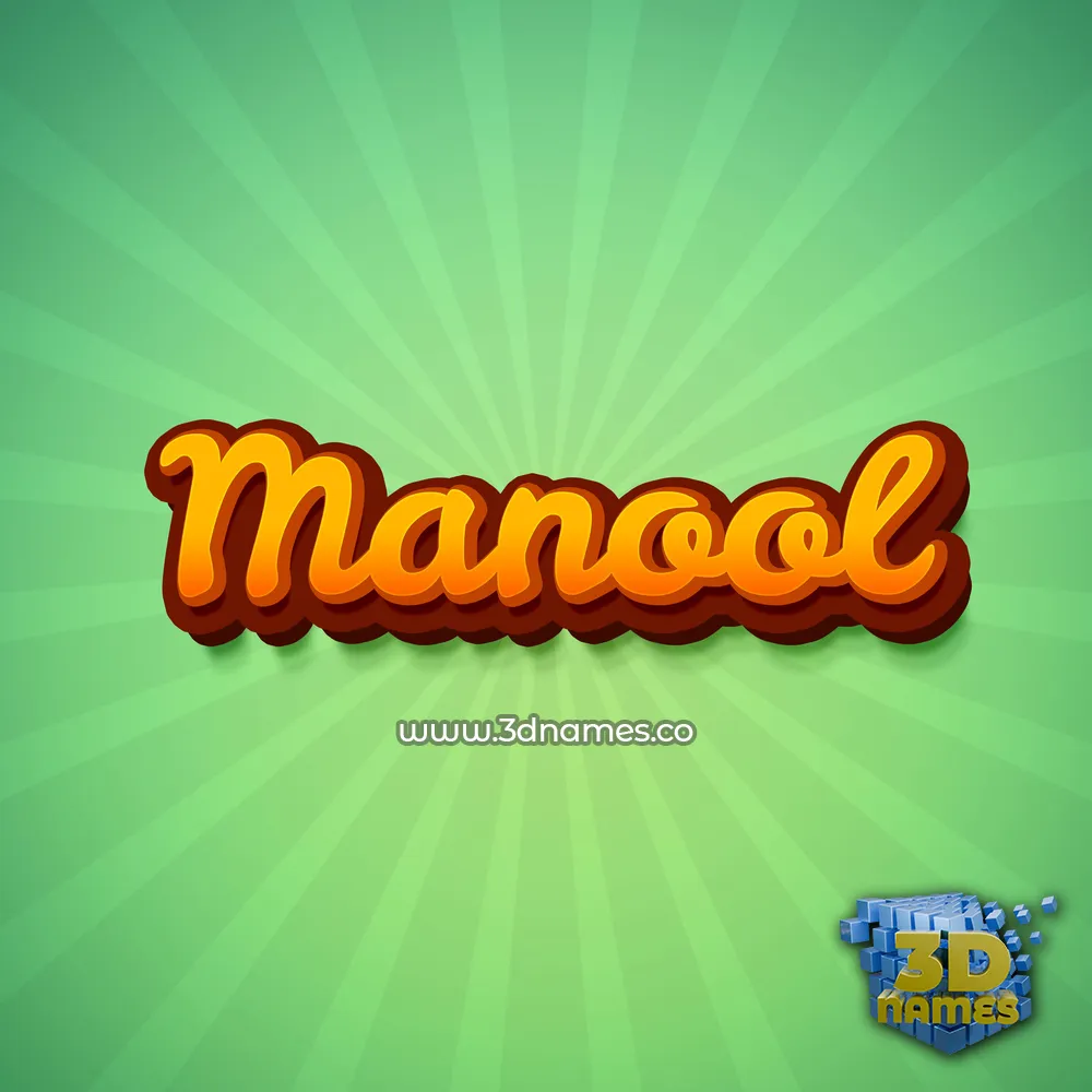 manool in Green Rays style - 3D name wallpaper