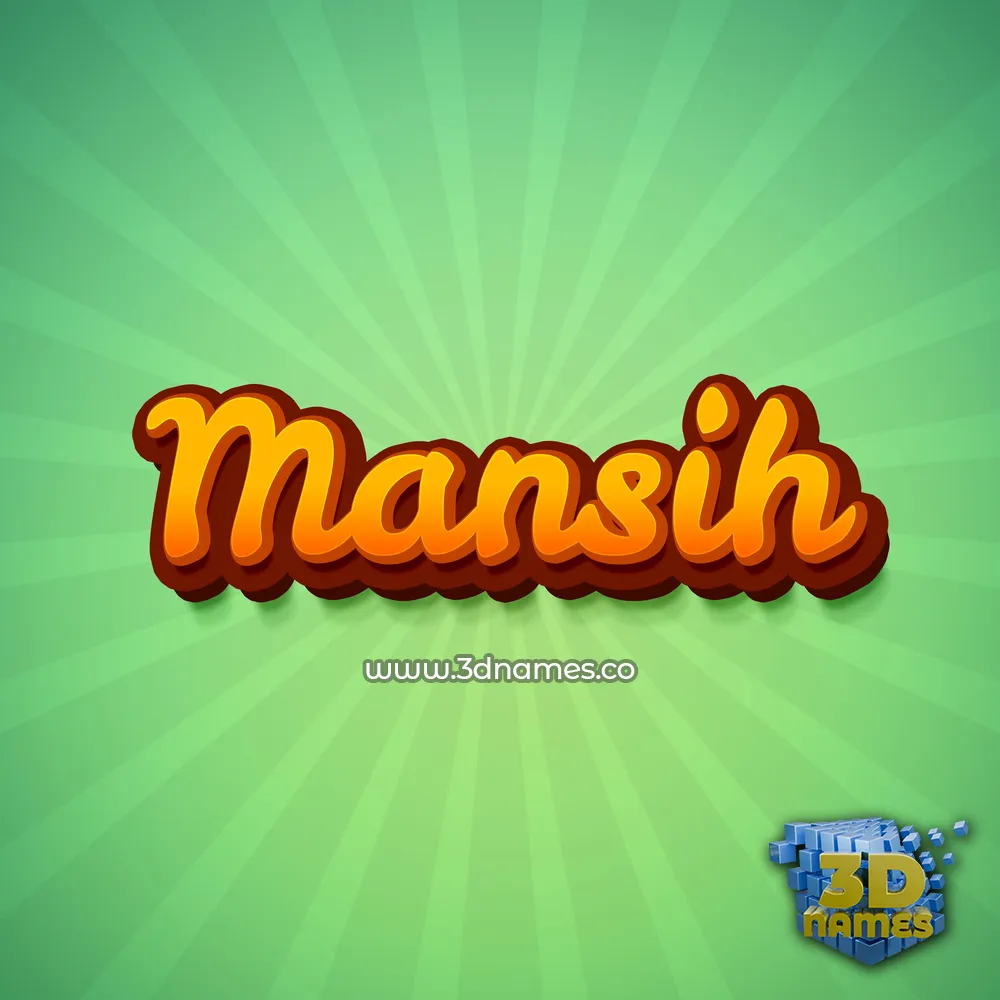 mansih in Green Rays style - 3D name wallpaper
