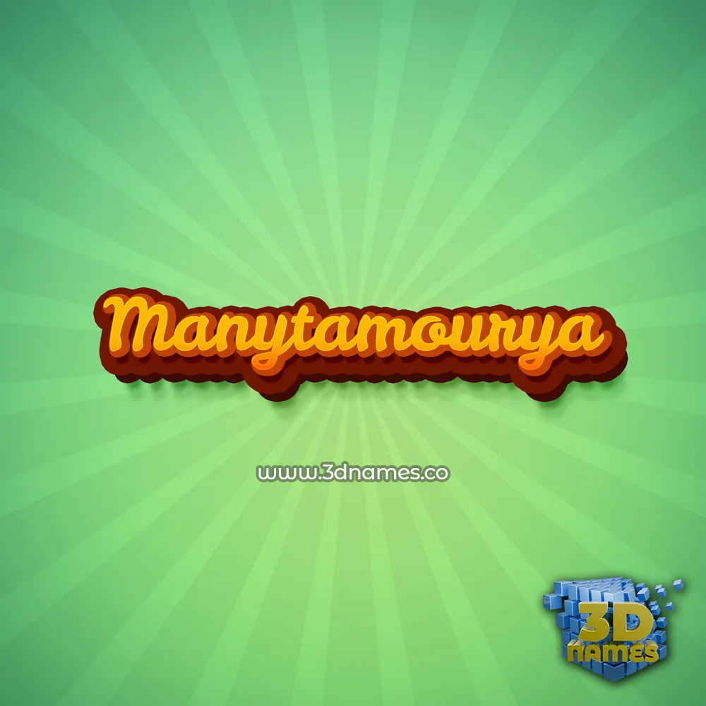 manytamourya in Green Rays style - 3D name wallpaper