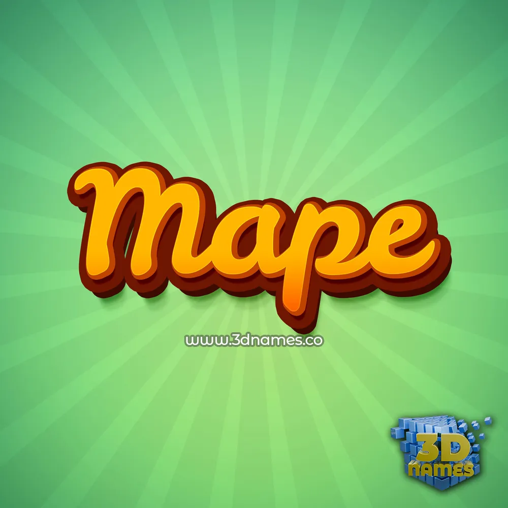 mape in Green Rays style - 3D name wallpaper